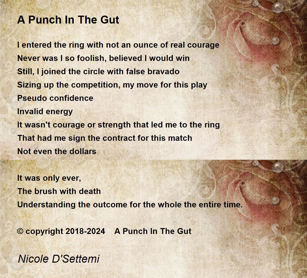 A Punch In The Gut A Punch In The Gut Poem by Nicole D'Settemi