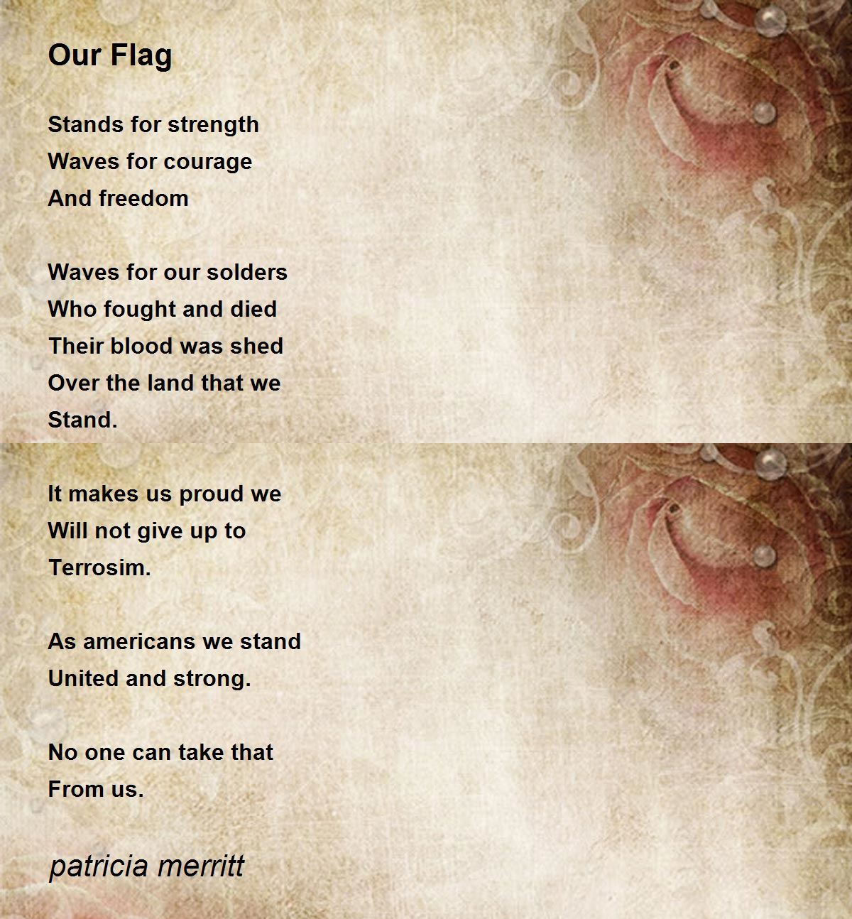 Our Flag by patricia merritt Our Flag Poem