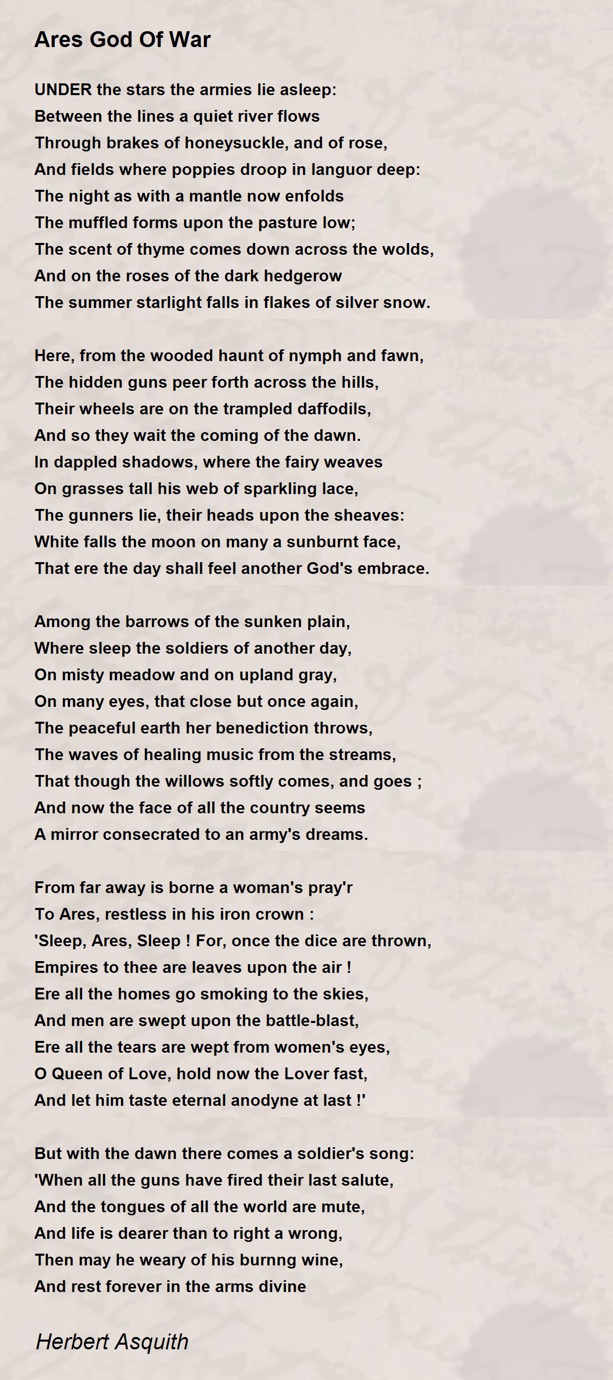 trip god of war poem