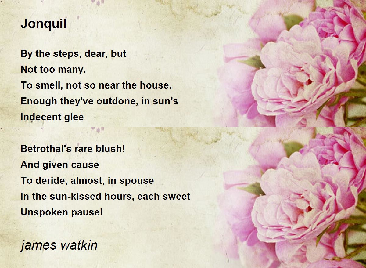 Jonquil Poem by james watkin Poem Hunter