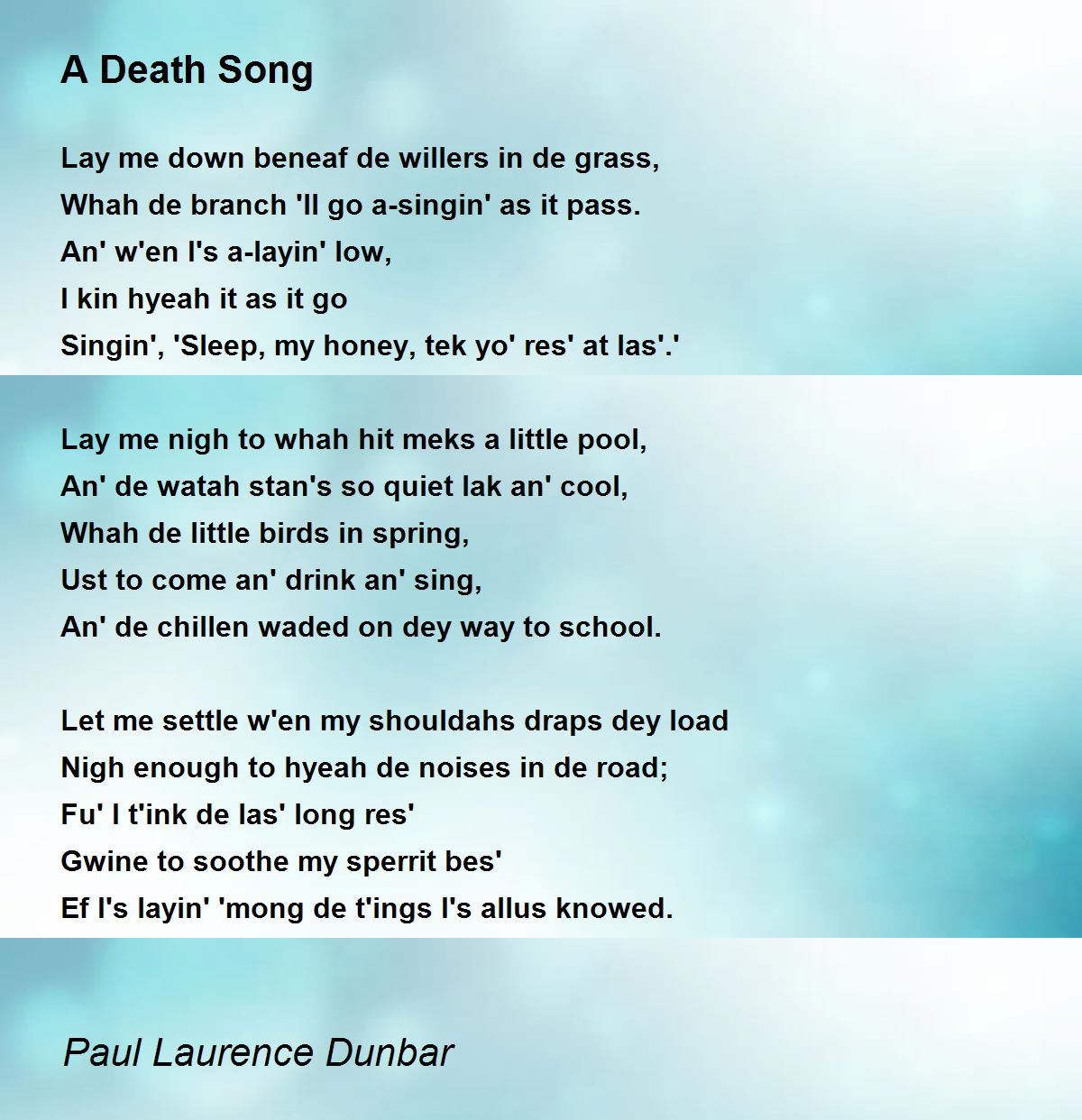a death song