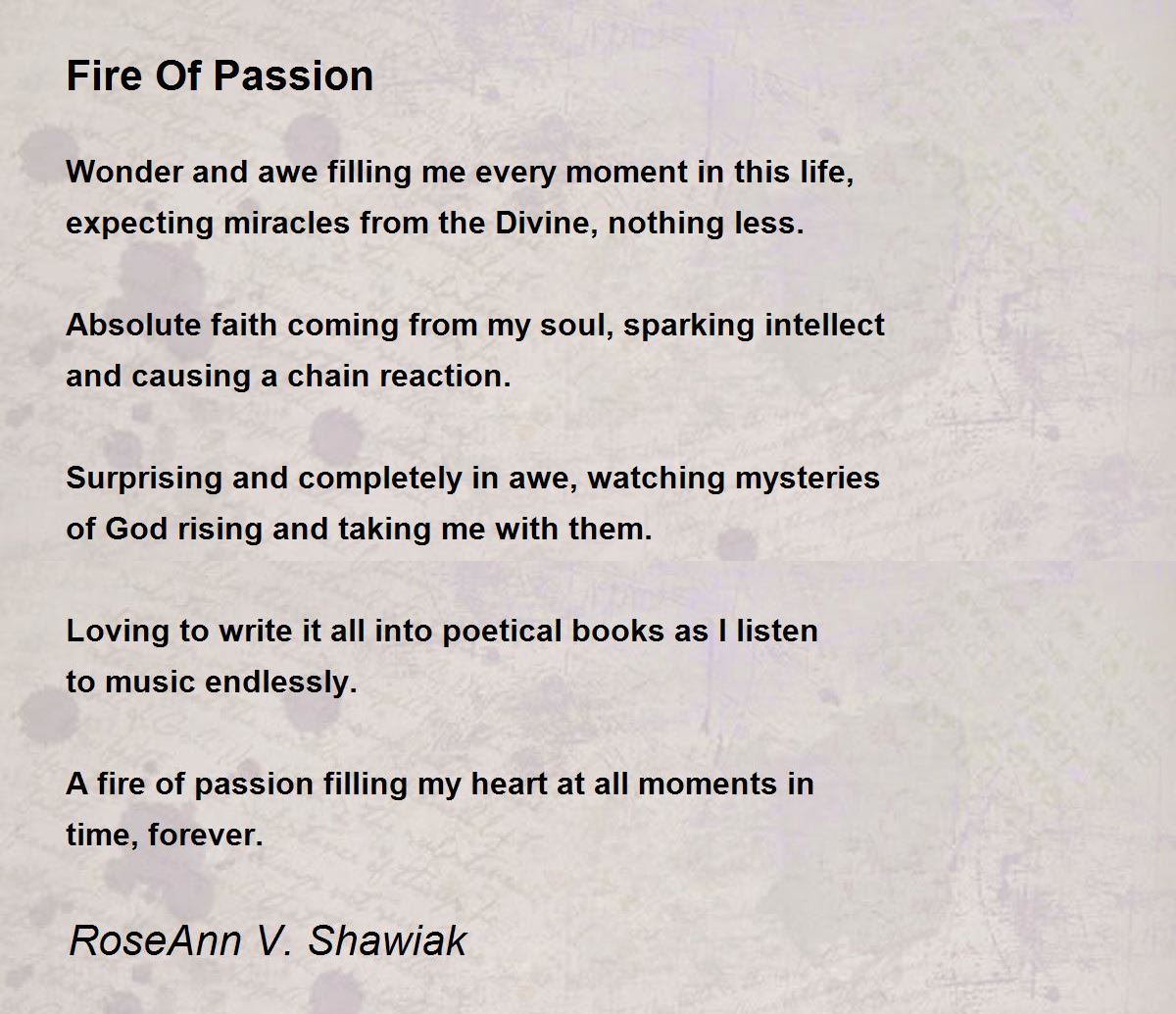 Fire Of Passion Fire Of Passion Poem by RoseAnn V. Shawiak