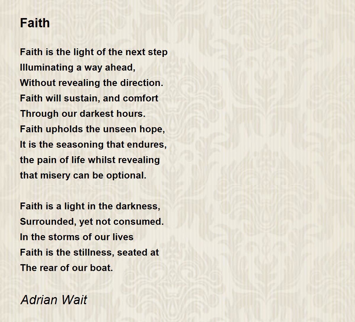 a journey of faith poem