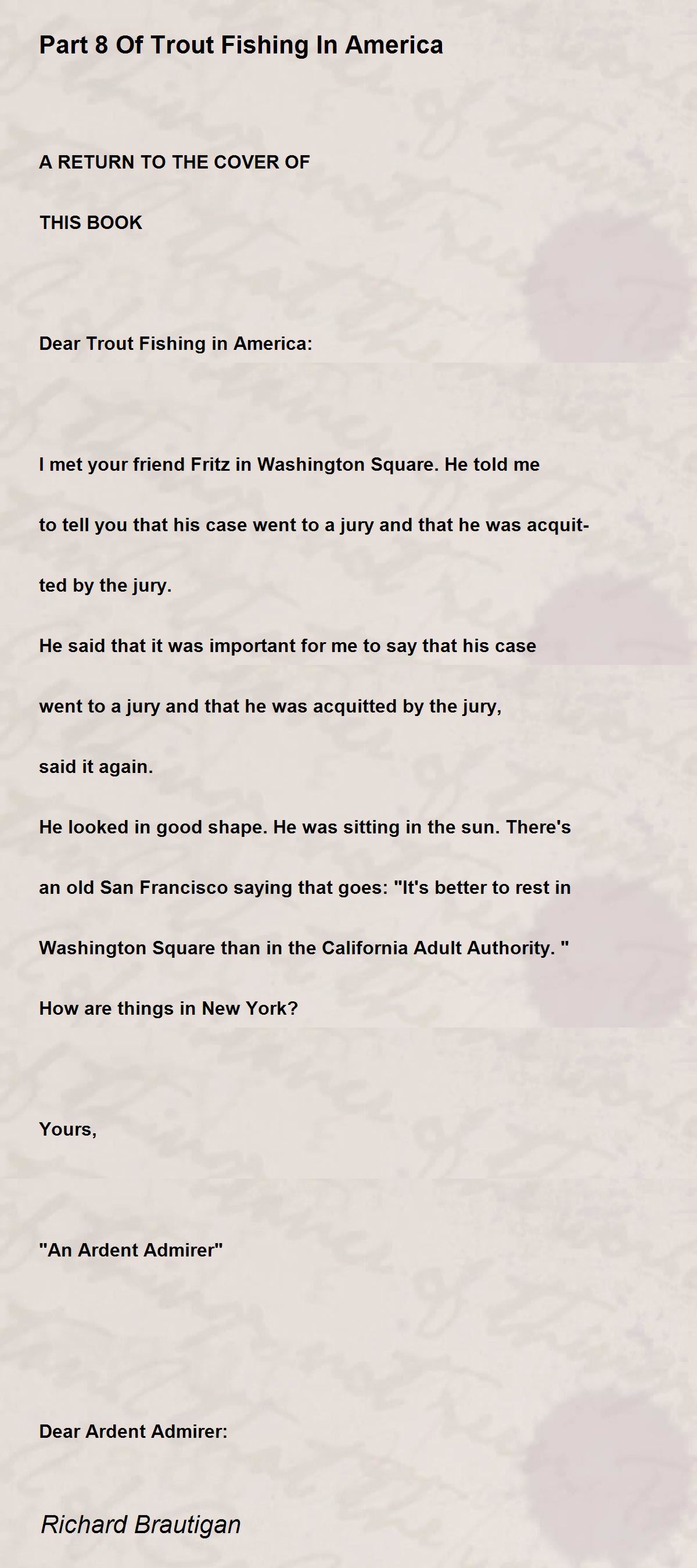 Part 8 Of Trout Fishing In America Part 8 Of Trout Fishing In America