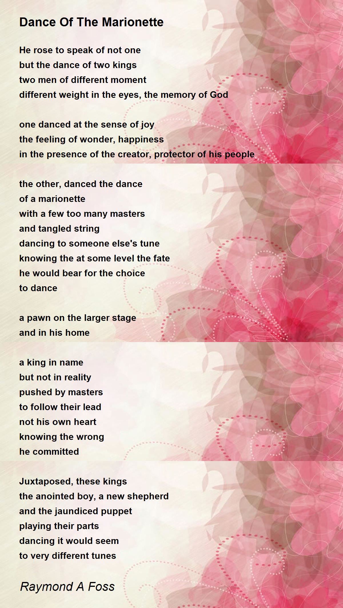 Dance Of The Dance Of The Poem by Raymond A Foss