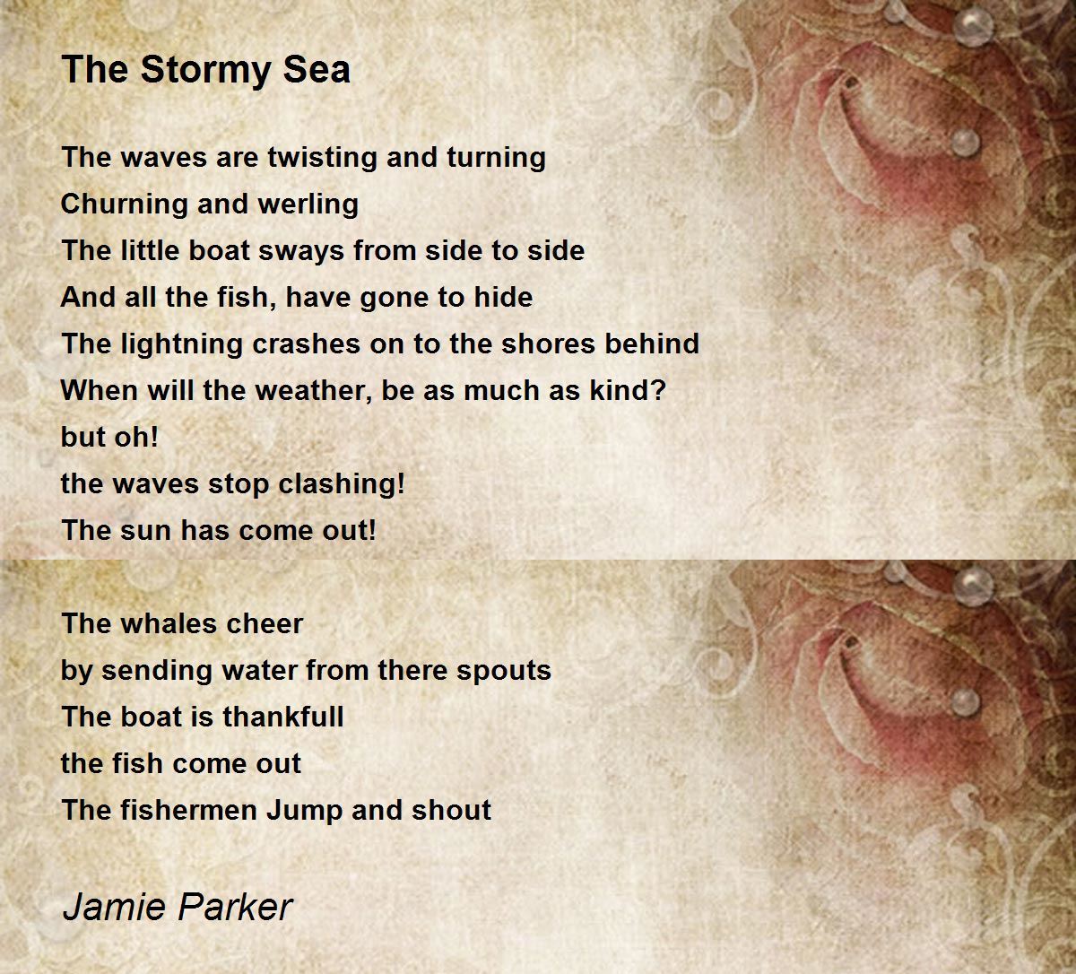 The Stormy Sea Poem by Jamie Parker - Poem Hunter