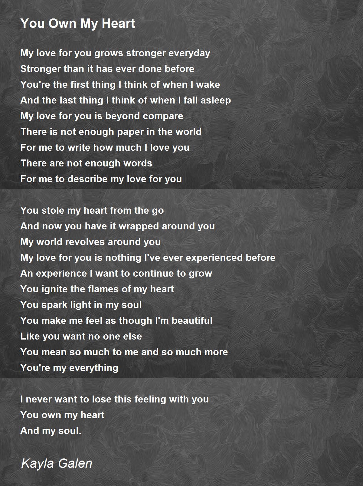 With you in my heart poem