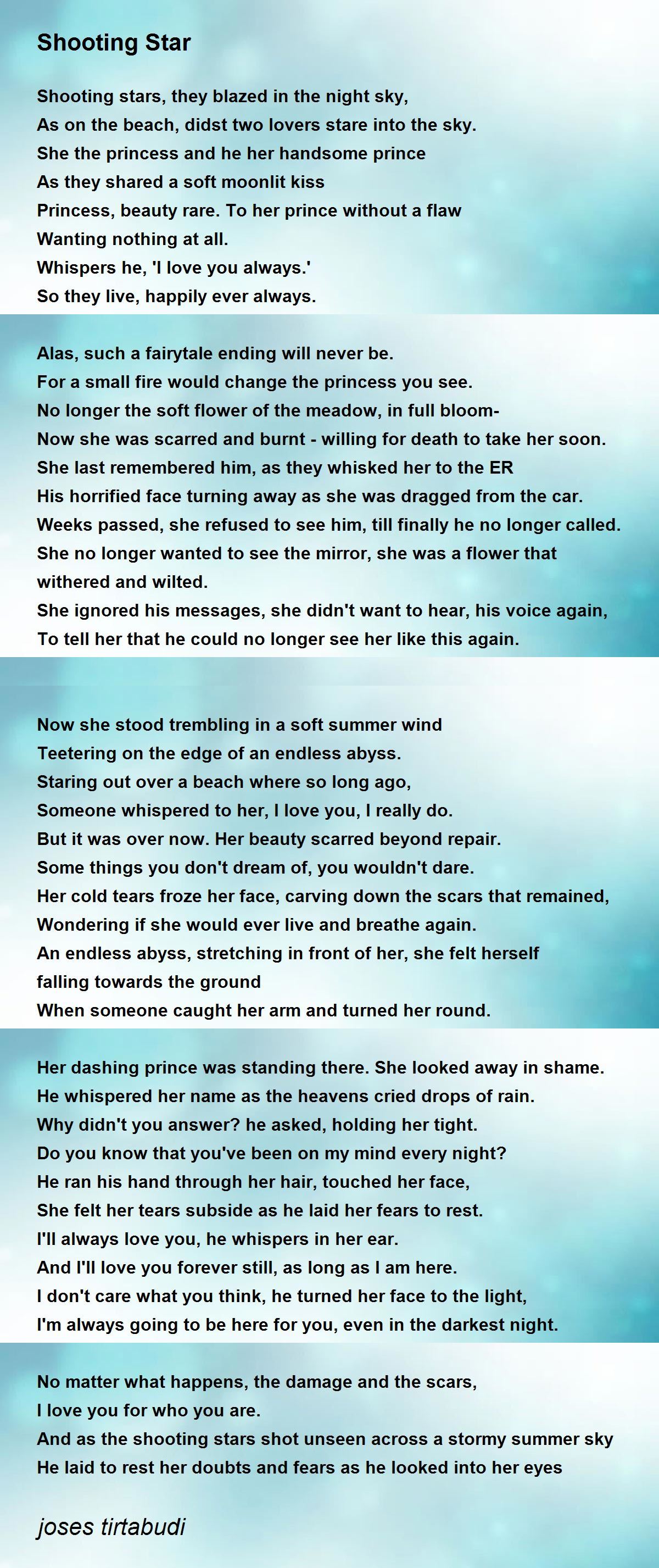 Shooting Star Shooting Star Poem by joses tirtabudi