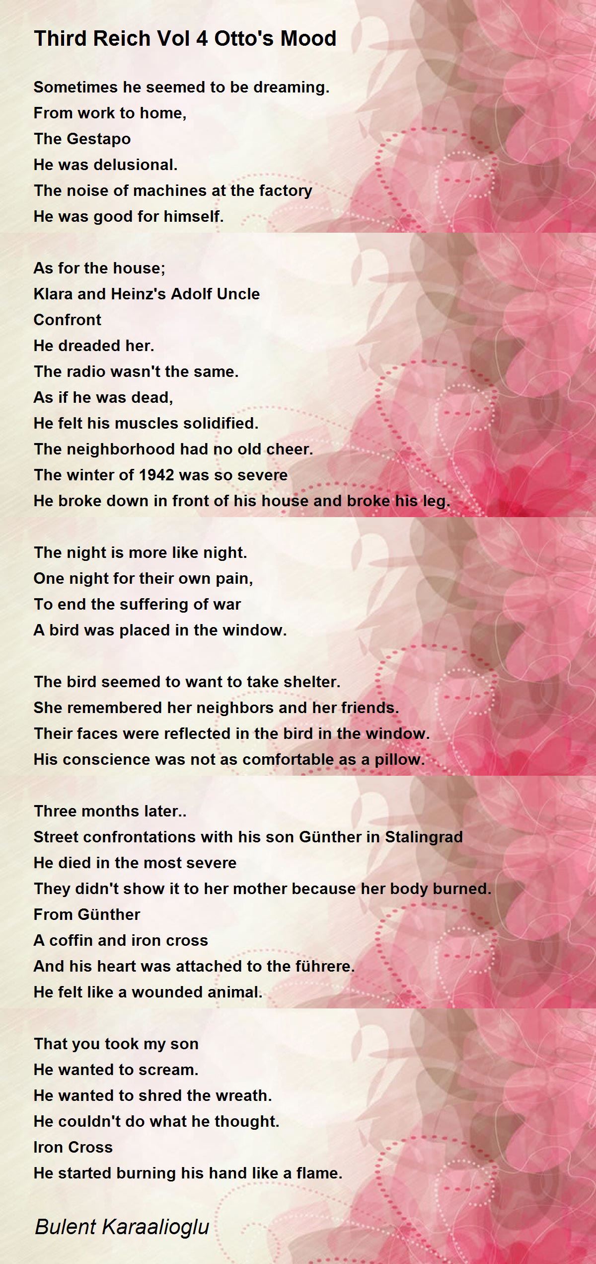 Third Reich Vol 4 Otto's Mood - Third Reich Vol 4 Otto's Mood Poem by