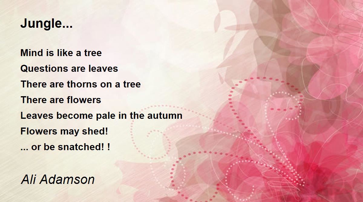 Jungle... Jungle... Poem by Muhammad Ali
