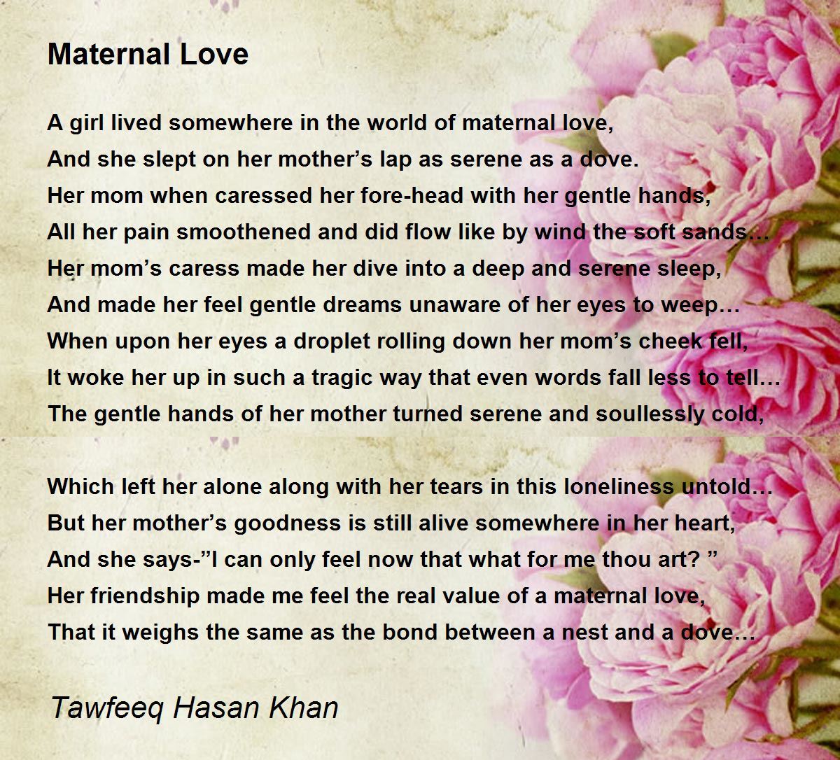 Maternal Love Maternal Love Poem by Tawfeeq Hasan Khan