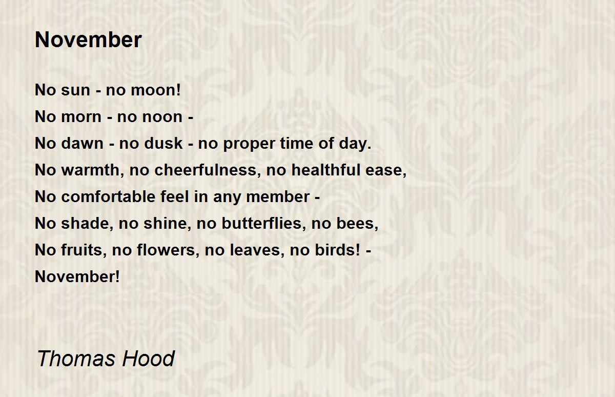Image result for November poem