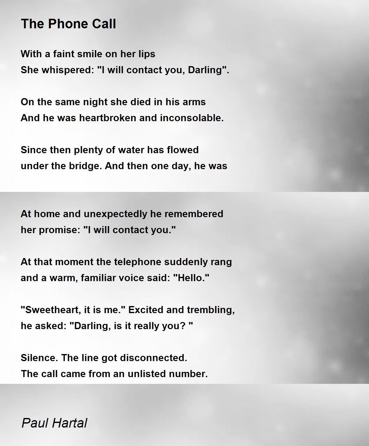 The Phone Call The Phone Call Poem by Paul Hartal