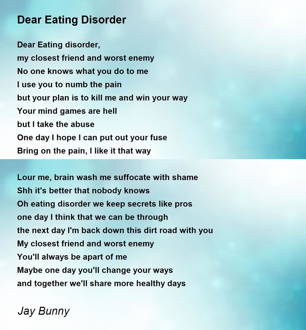 Anorexia quotes and poems