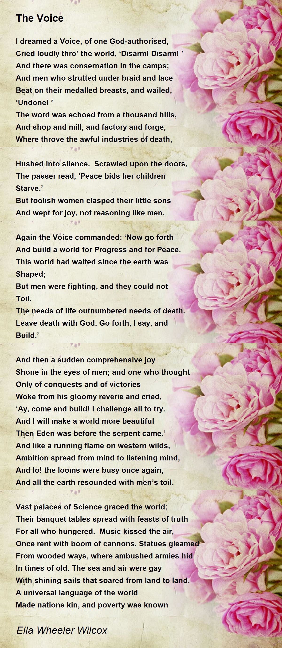 The Power Of Voice Poem