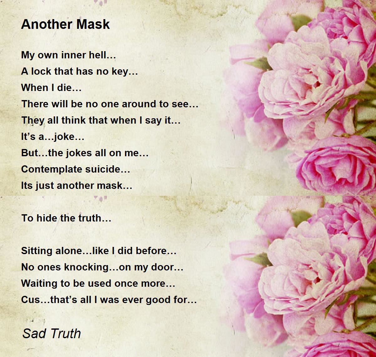 Another Mask Poem by Sad Truth Poem Hunter