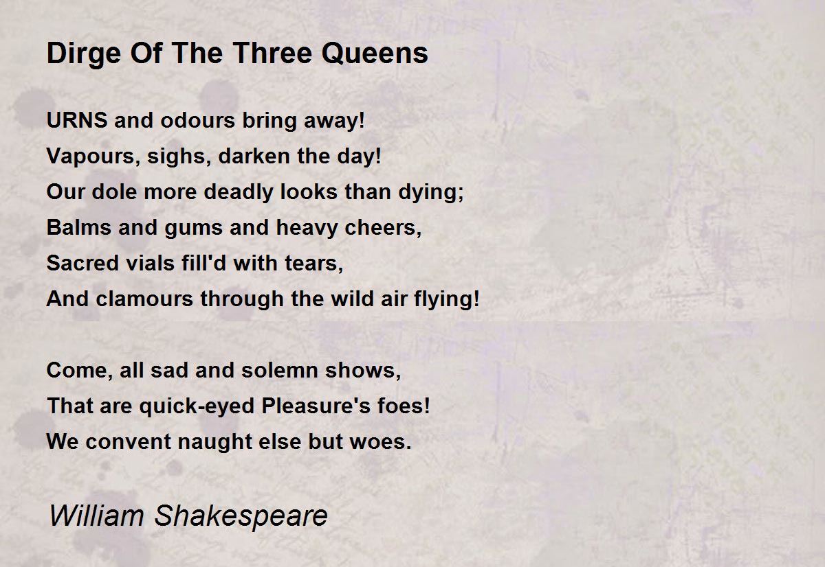 Dirge of the three queens essay picture