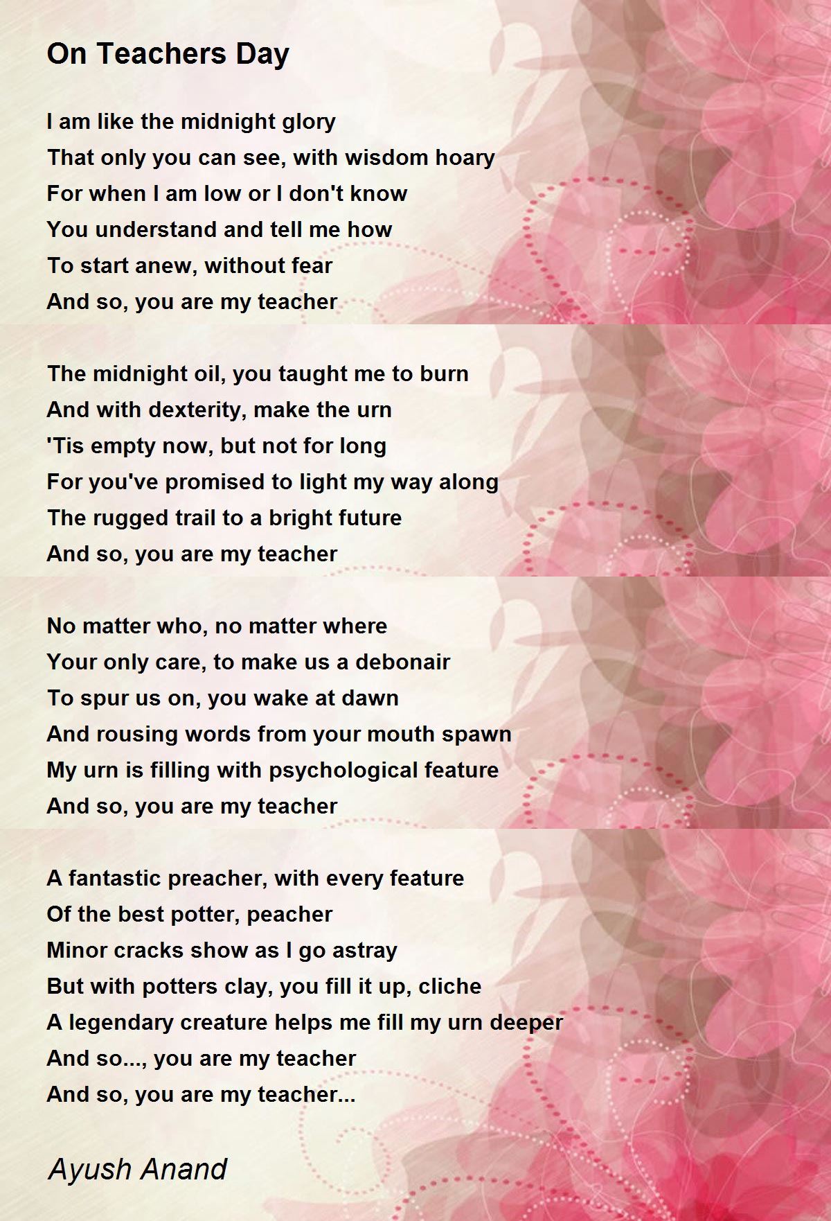 Teachers Day Poems