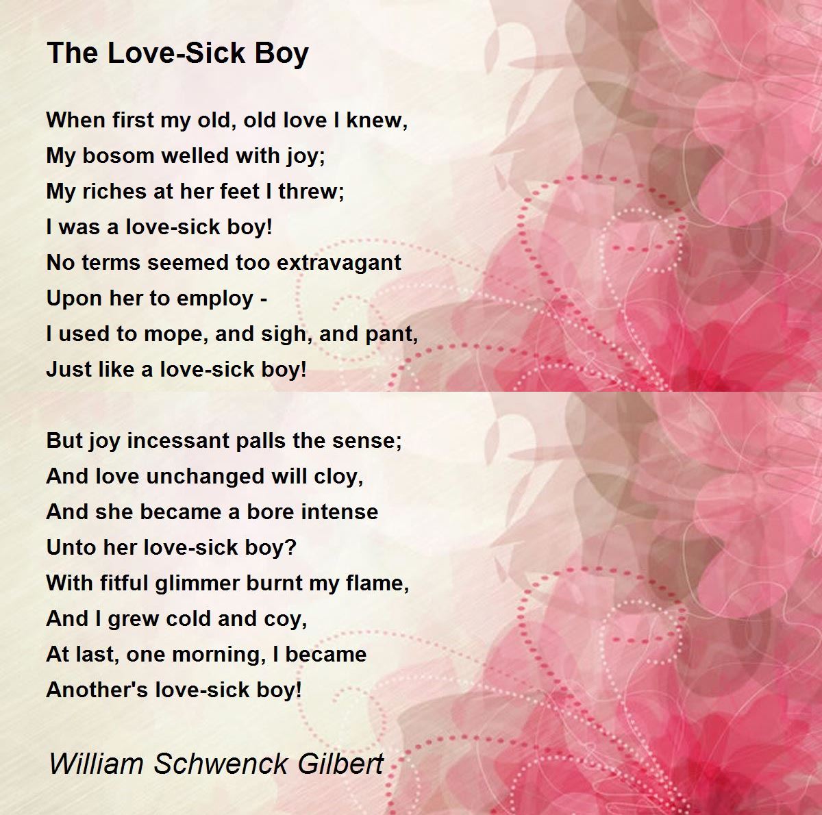 the love sick boy