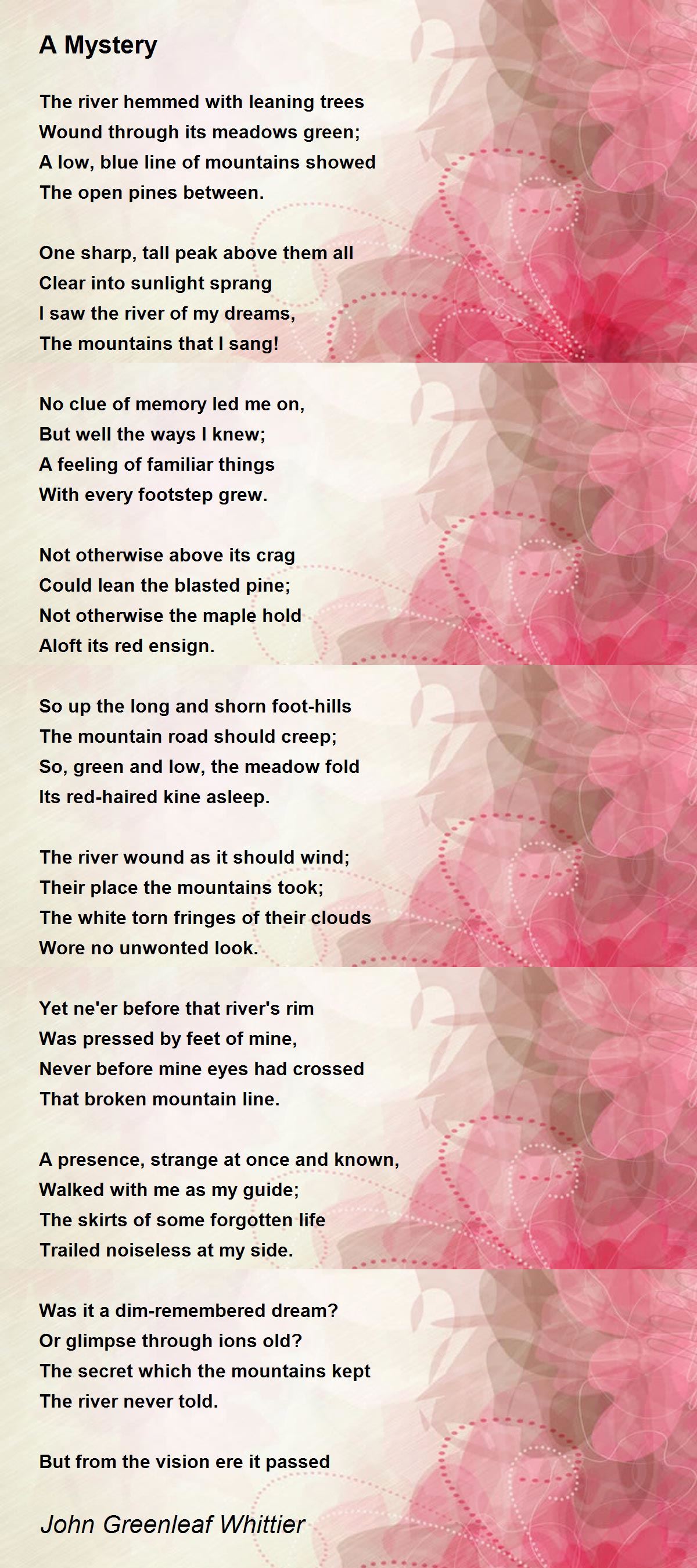 Mystery poem ideas picture