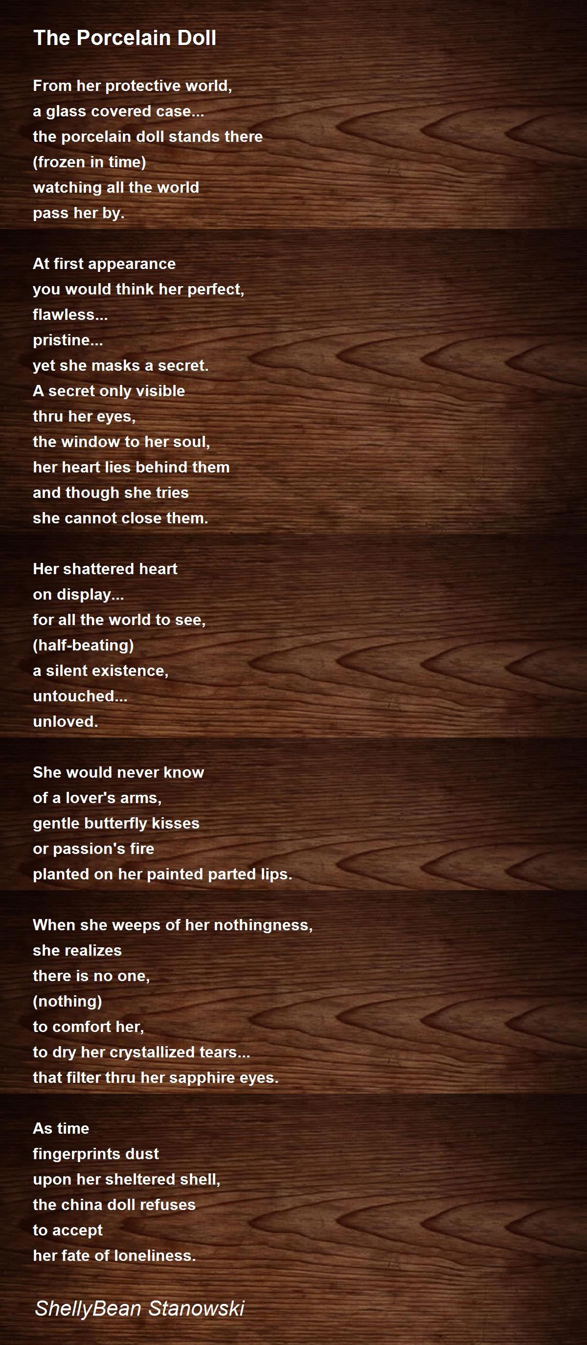 The Porcelain Doll by ShellyBean Stanowski The Porcelain Doll Poem