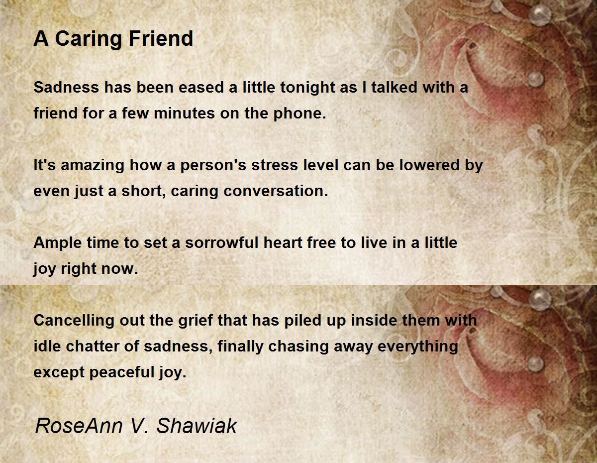 Caring Poems For Friends