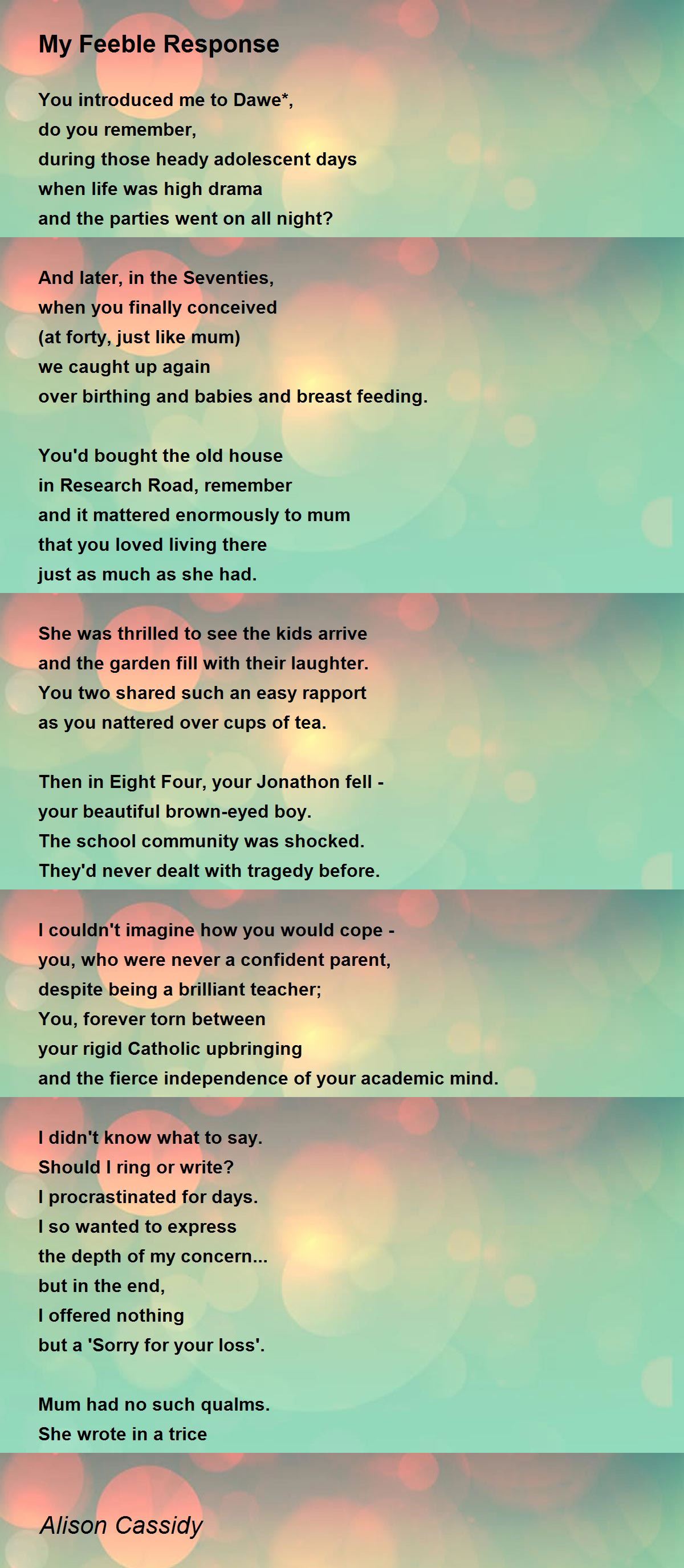 Writing a response to poetry picture