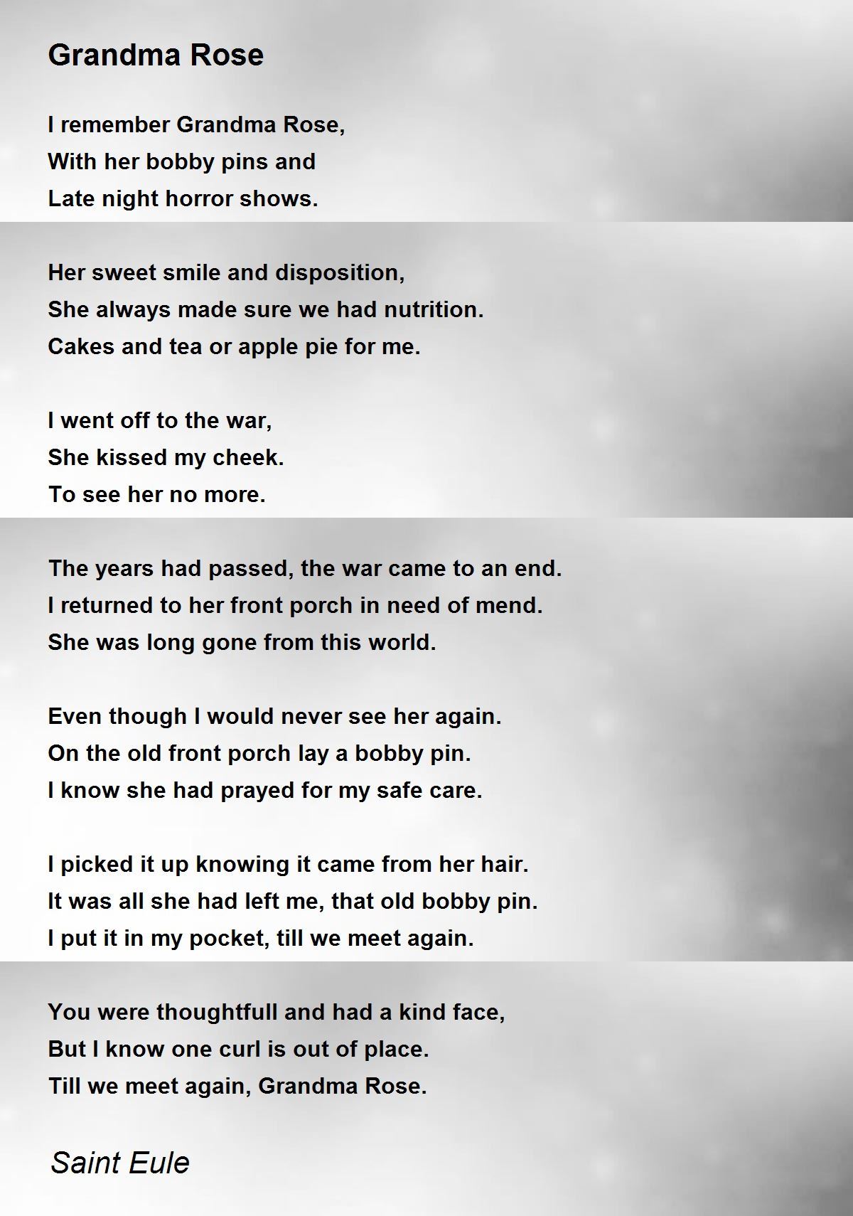 Grandma Rose Grandma Rose Poem by Saint Eule