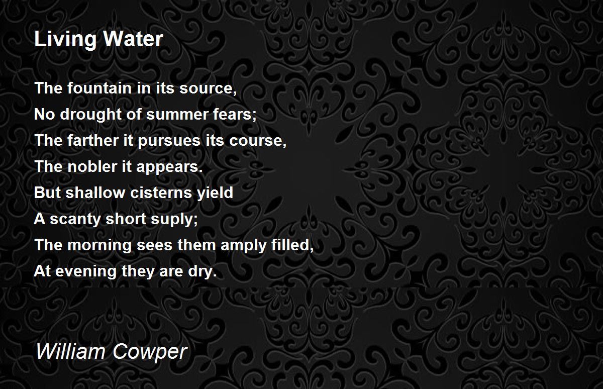 Water Conservation Poem