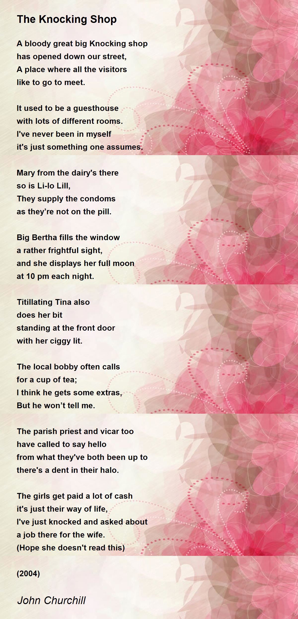 The Knocking Shop The Knocking Shop Poem by John Churchill