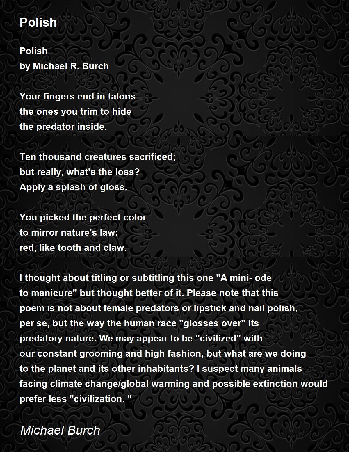 Polish Poem by Michael Burch Poem Hunter