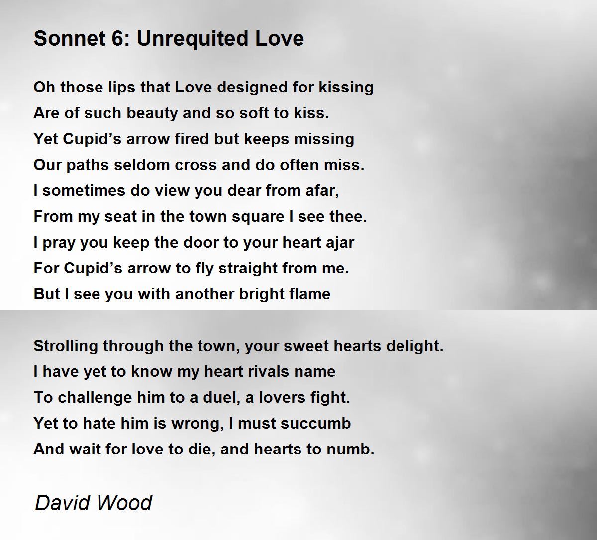unrequited love shakespeare sonnet
