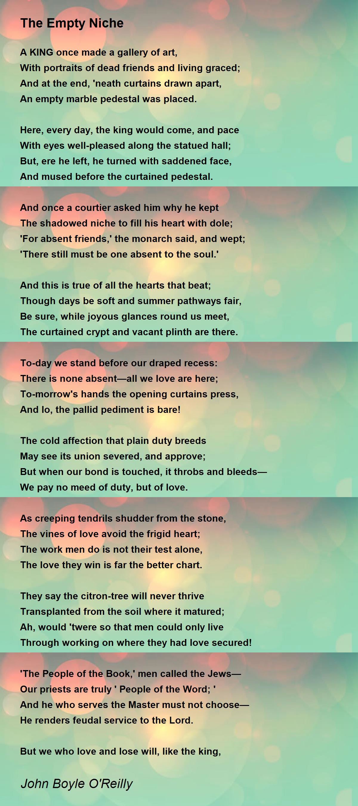 Unspoken Words Poem By John Boyle O39reilly Poem Hunter Love, And Be