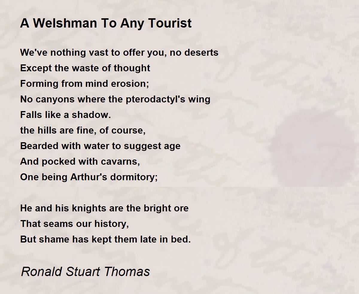 i am a tourist poem