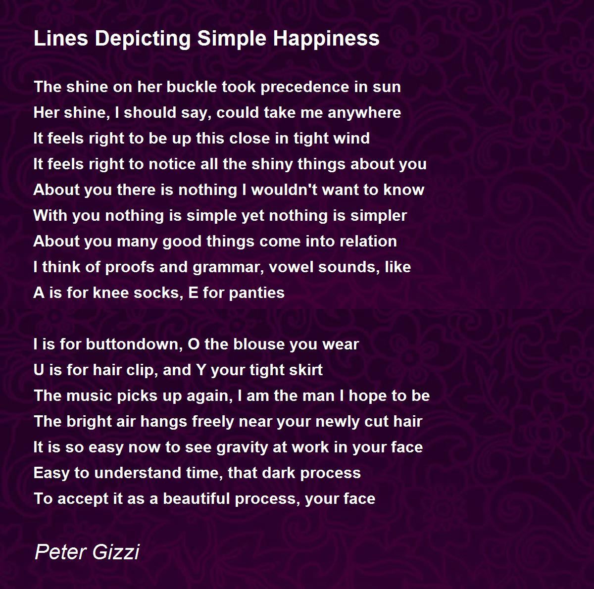 Lines Depicting Simple Happiness Lines Depicting Simple Happiness