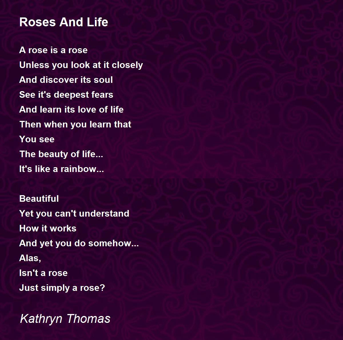 Rose Poems About Life : Poems About a Rose and Love: Capturing the ...
