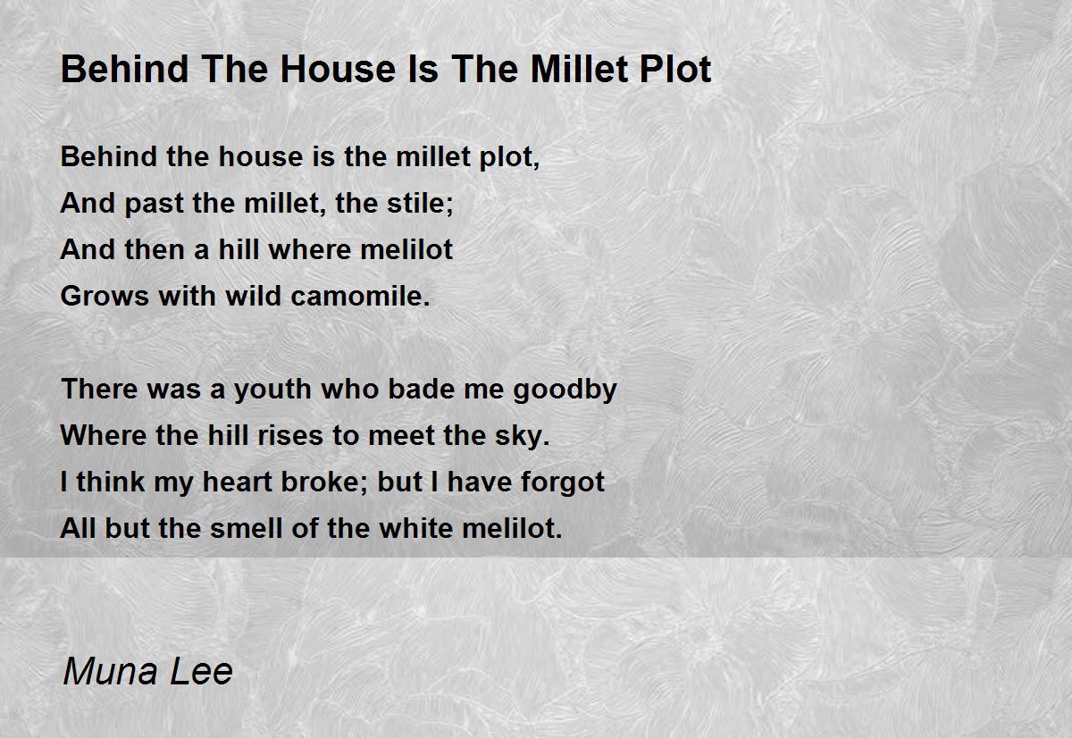 Behind The House Is The Millet Plot Behind The House Is The Millet