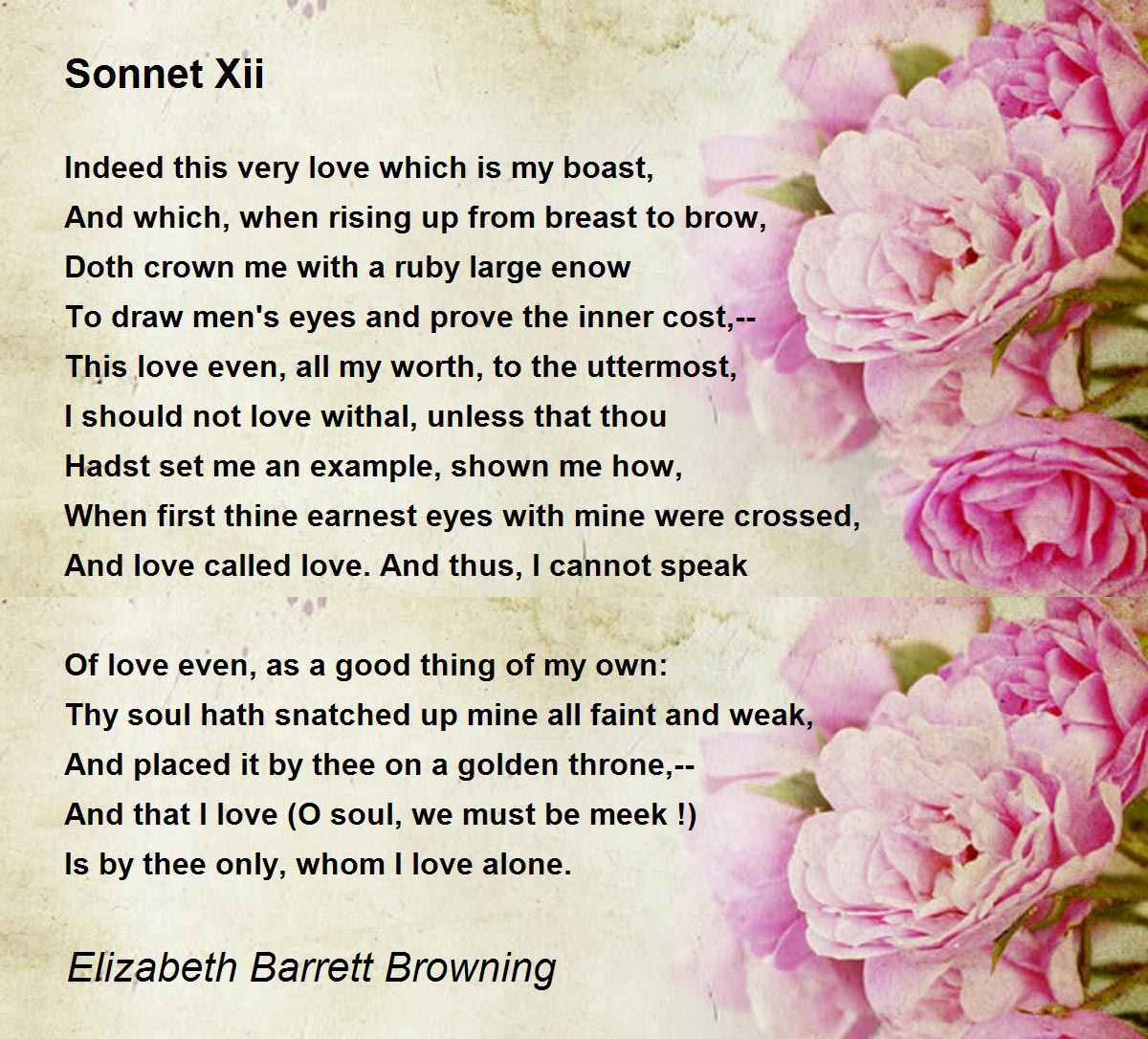 Xii Xii Poem by Elizabeth Barrett Browning