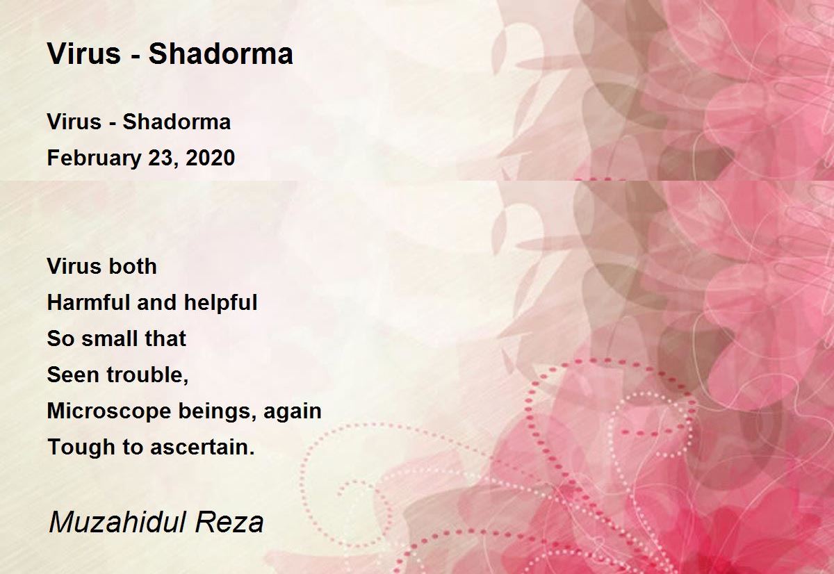 Virus Shadorma Virus Shadorma Poem by Muzahidul Reza