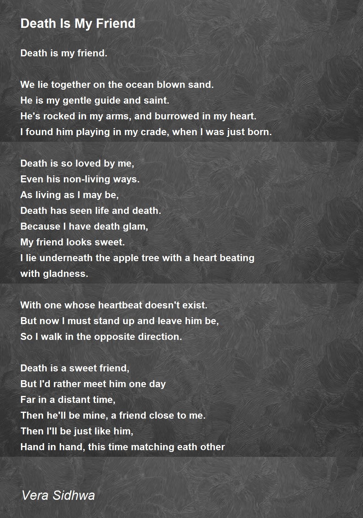 essay on death of a friend