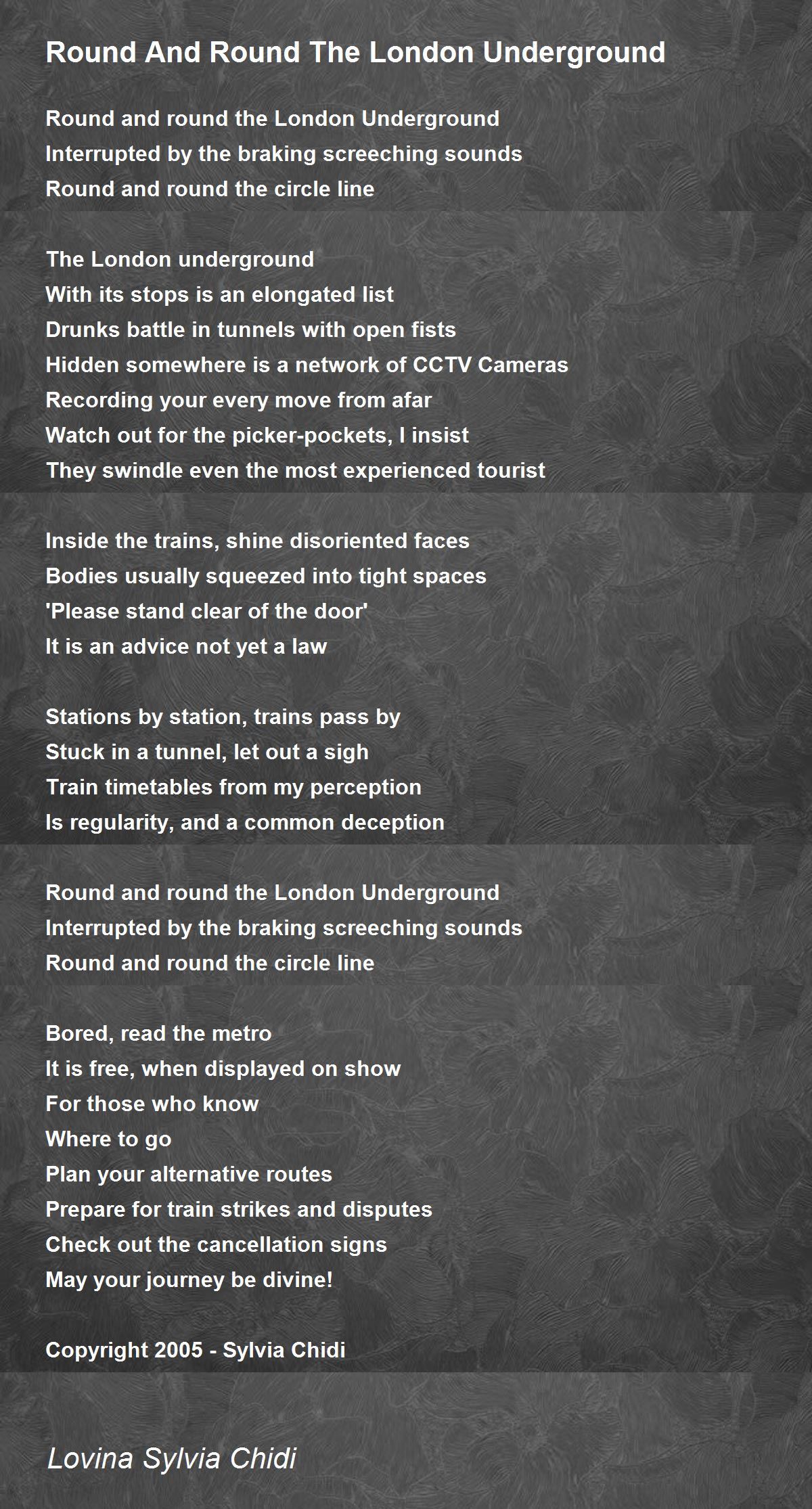 Round And Round The London Underground Round And Round The London