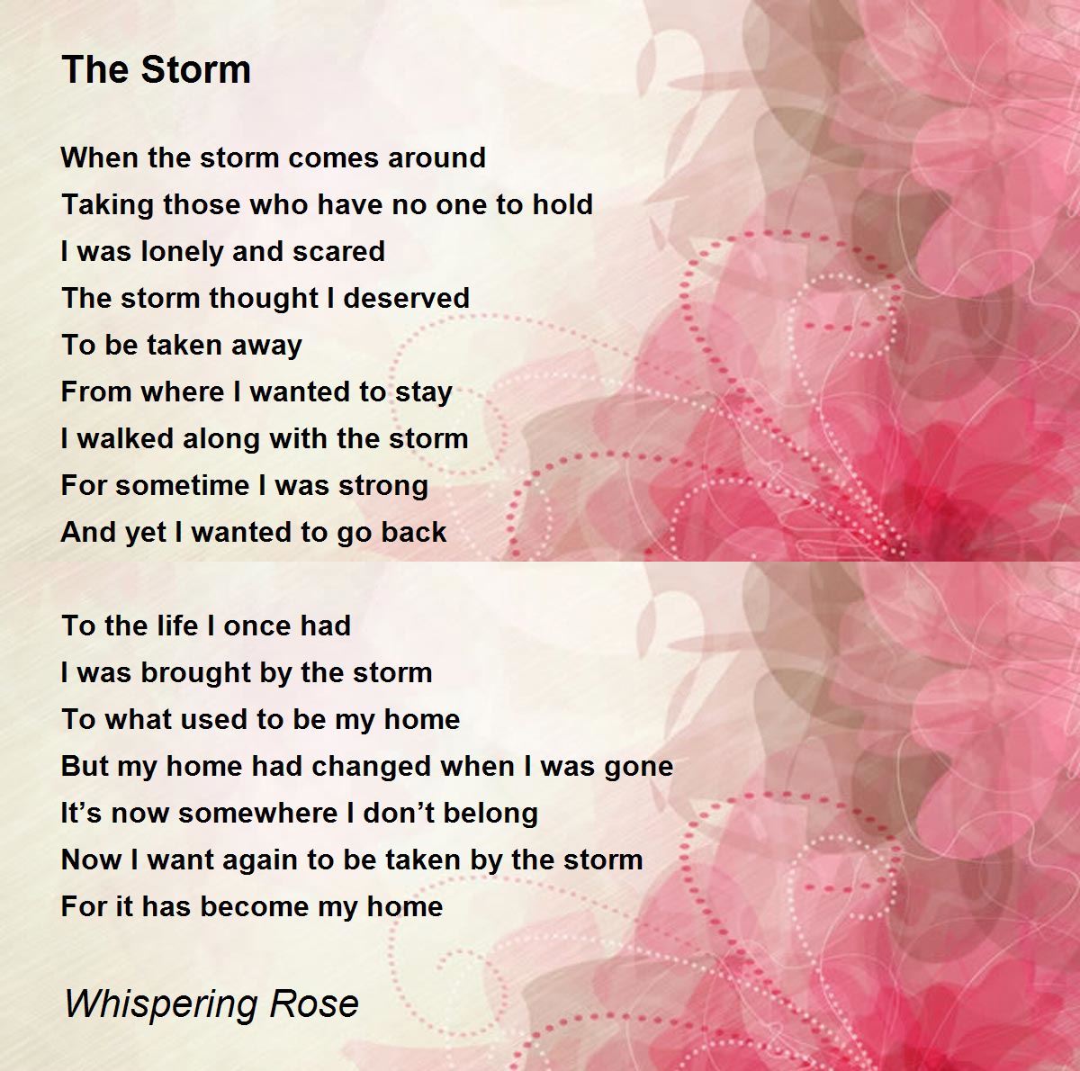 The Storm The Storm Poem by Whispering Rose