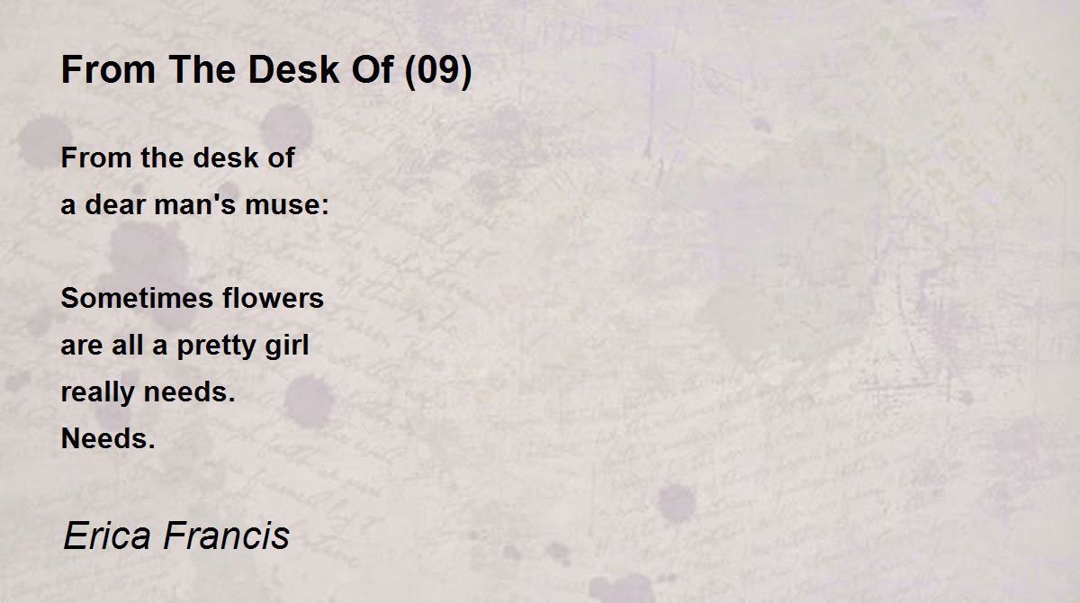 From The Desk Of (09) by Genevieve Surrender From The Desk Of (09) Poem