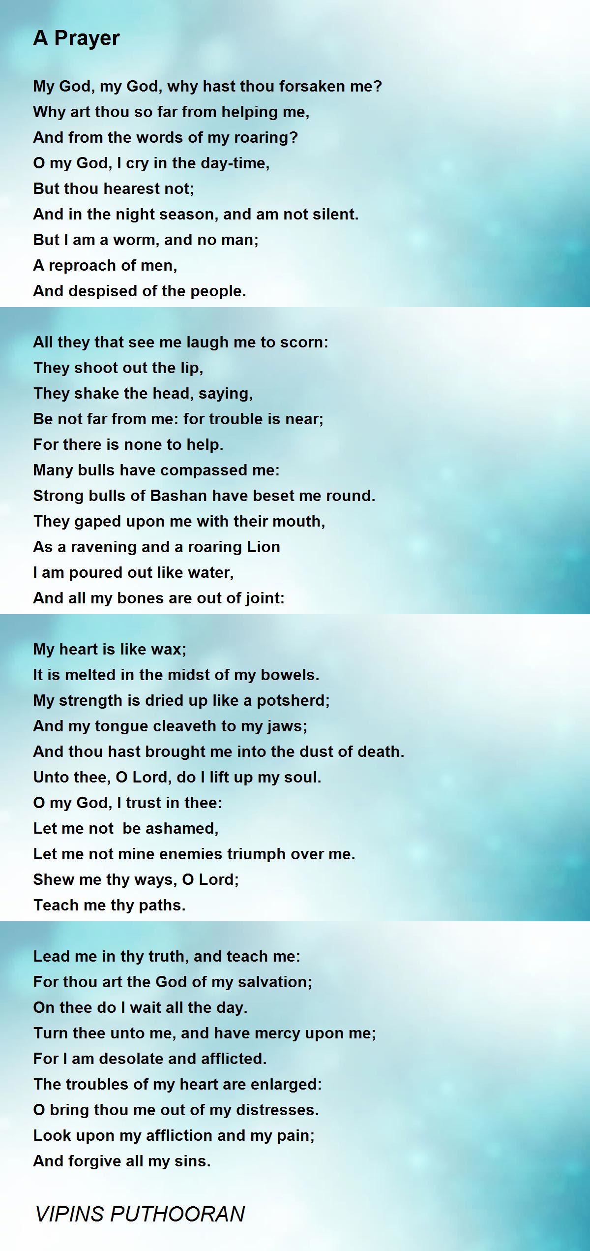Poem On Prayer