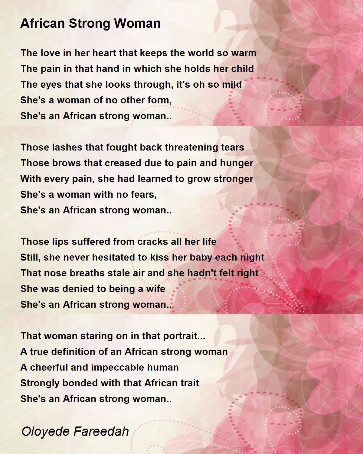 Poem strong woman 14 Poems