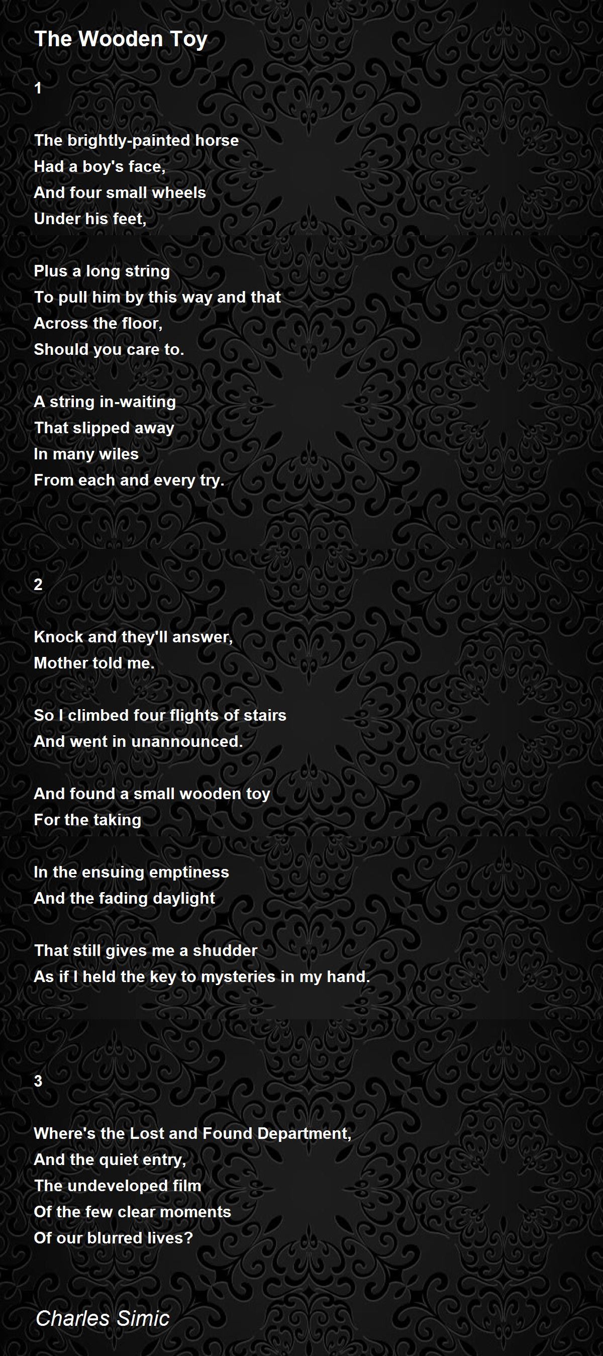 The Wooden Toy The Wooden Toy Poem by Charles Simic