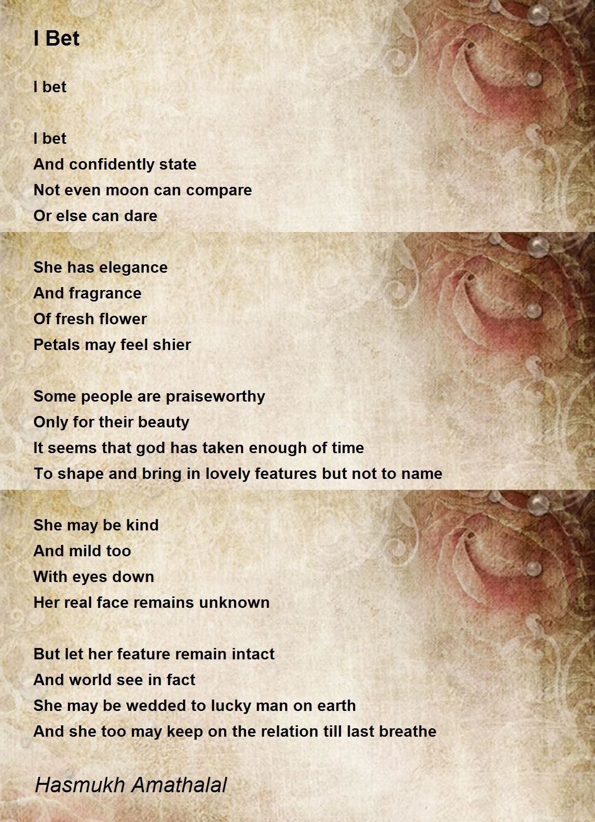 Bet Poems - Poems For Bet - Poem Hunter