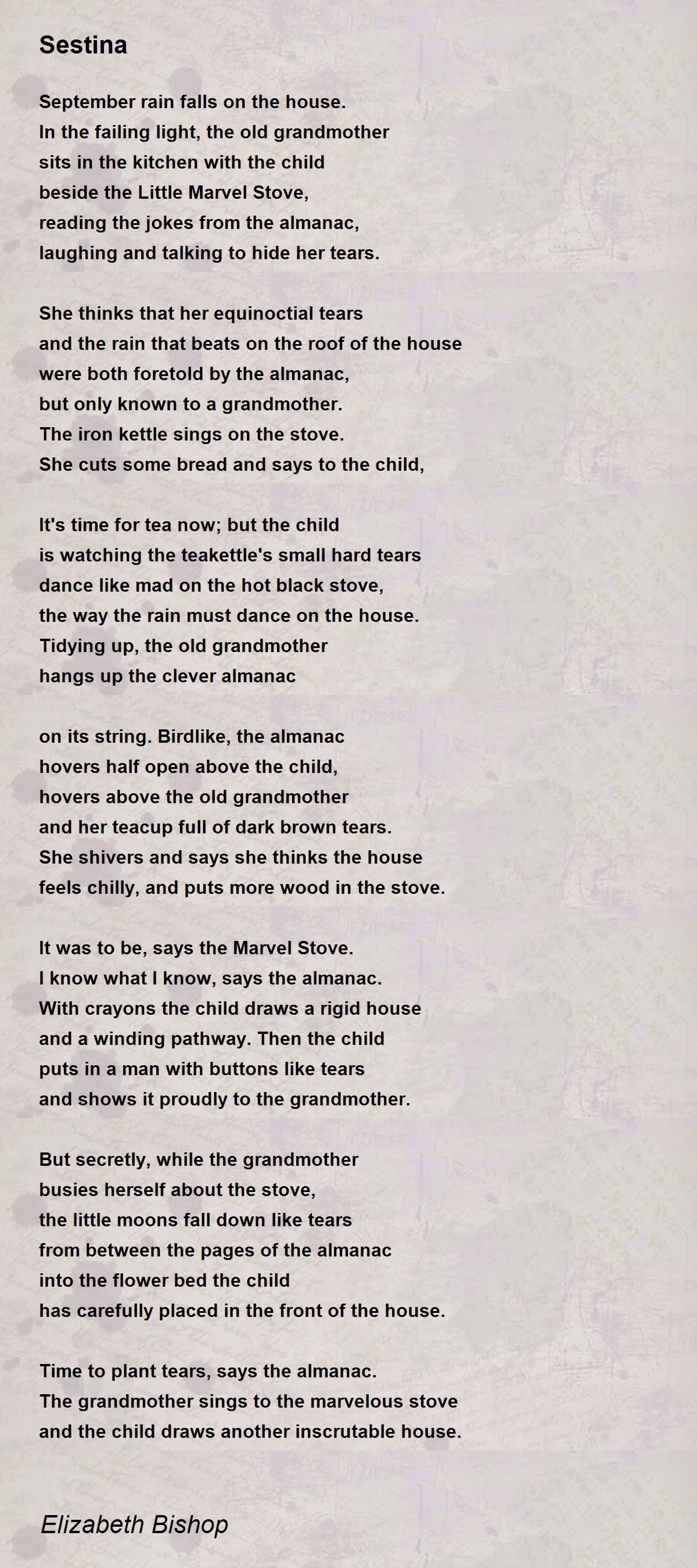 my grandmothers house poem pdf