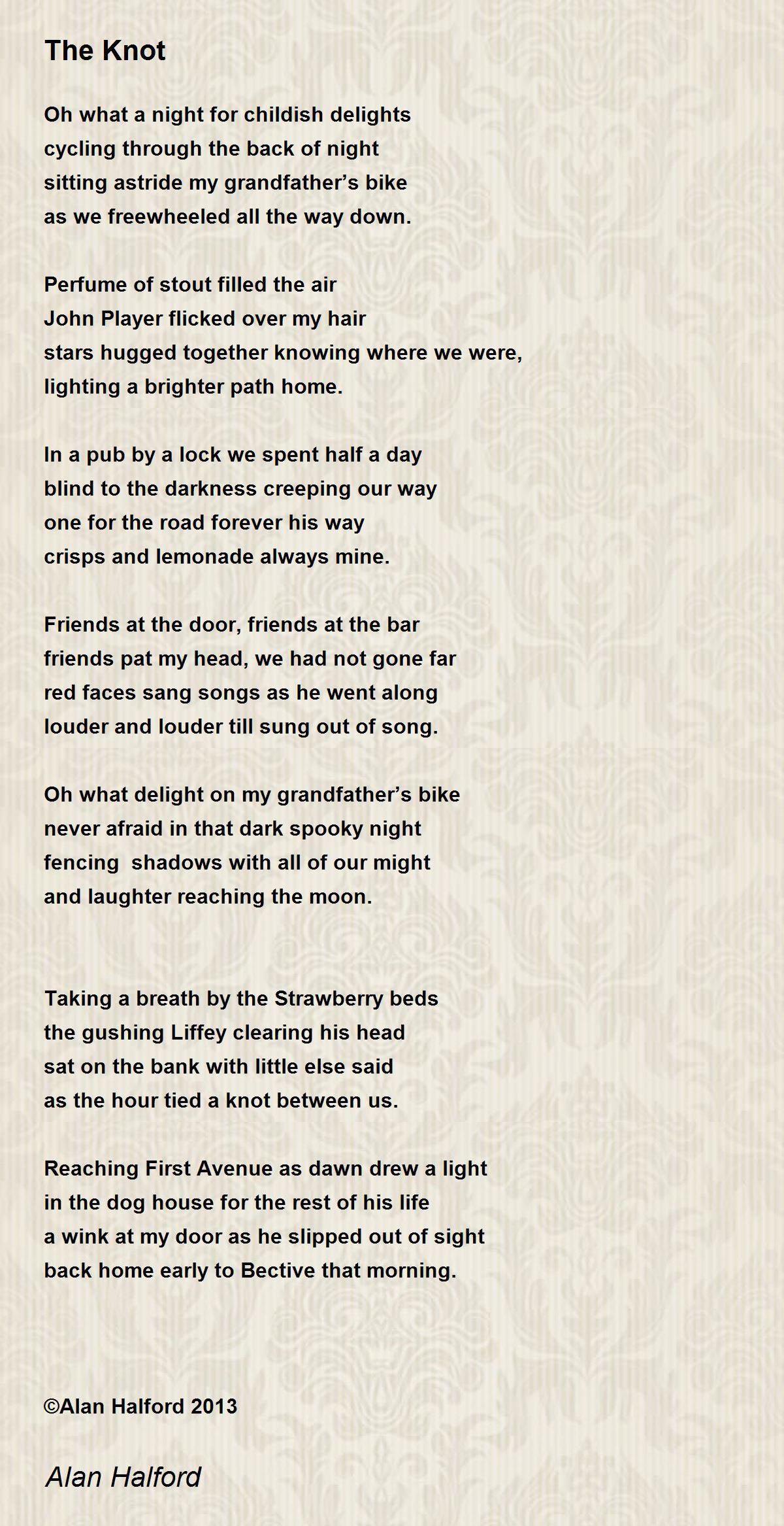 The Knot The Knot Poem by Alan Halford