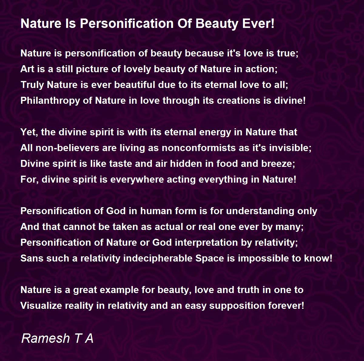 Nature Is Personification Of Beauty Ever! Nature Is Personification